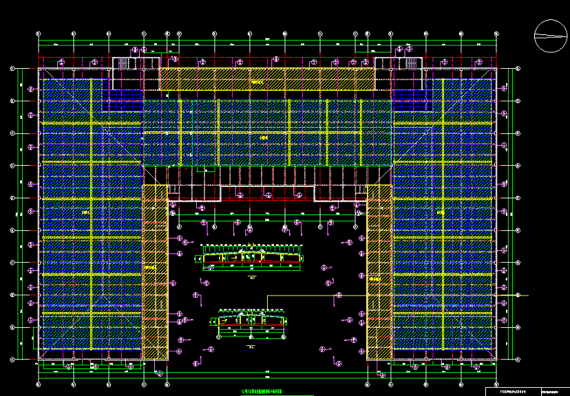 CAD module layout overview — 1.2 m maintenance corridors, IEC 62446 compliant